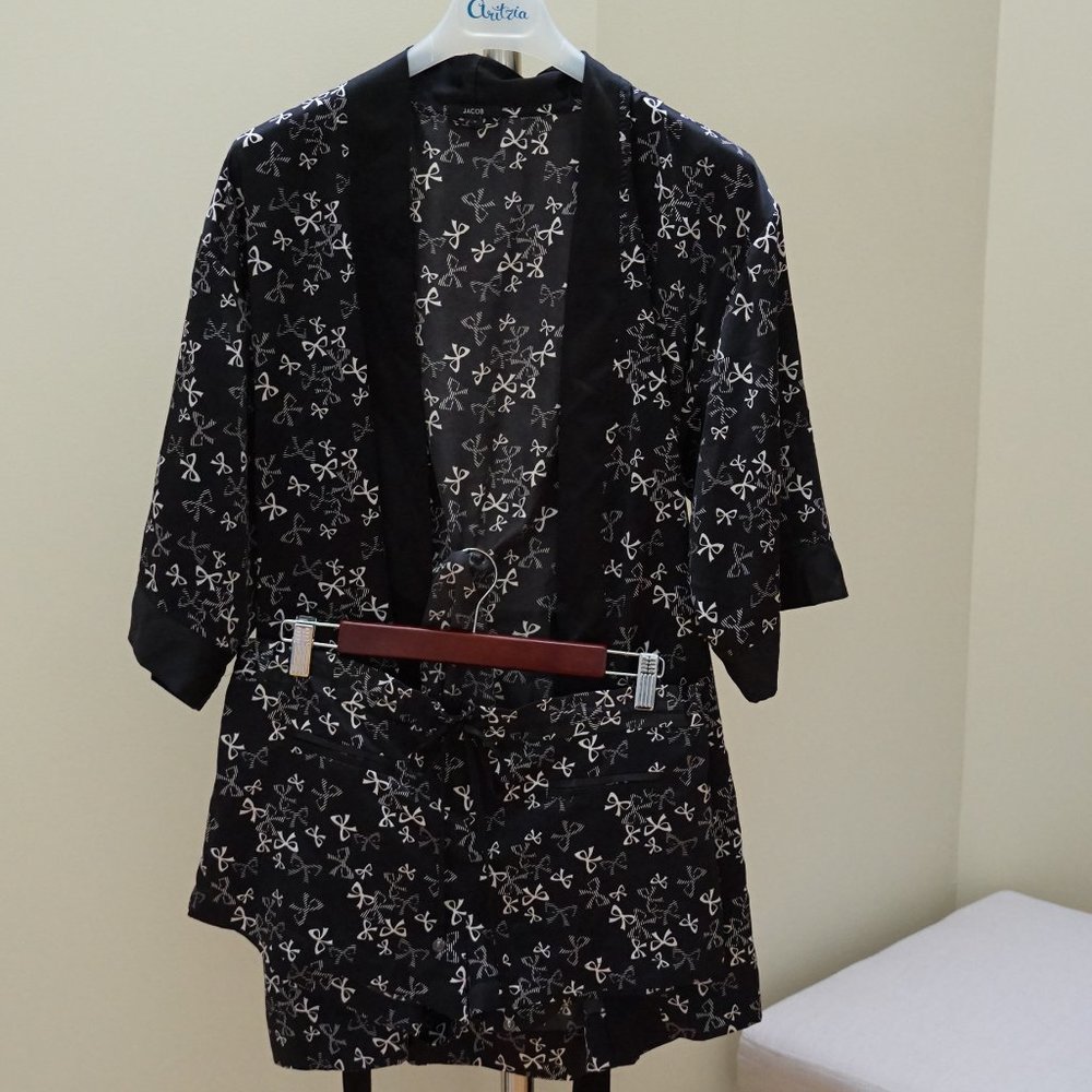 Satin Jacob Robe and Shorts Set